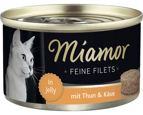 Katzenfutter Miamor Feine Filets Thunfisch und Käse 100 g Miamor Feine Filets Katzenfutter mit Thunfisch und Käse in Gelee Dose