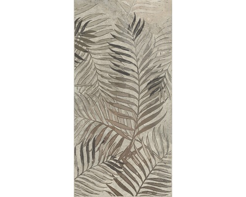 Feinsteinzeug Wand-Dekor-Fliese Bronze Fern 60x120 cm rek.