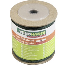 Bobine de ruban décoratif en jute verte, 1 cm x 20 m