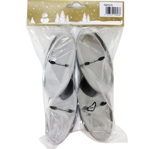 Quatre embauchoirs ovales en métal dans un emballage