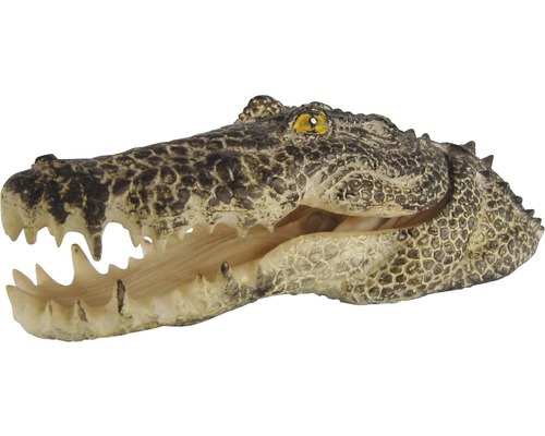 Décoration pour aquarium crocodile tête avec sortie d'air