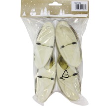 Vier goldfarbene Kerzenhalter im Paket