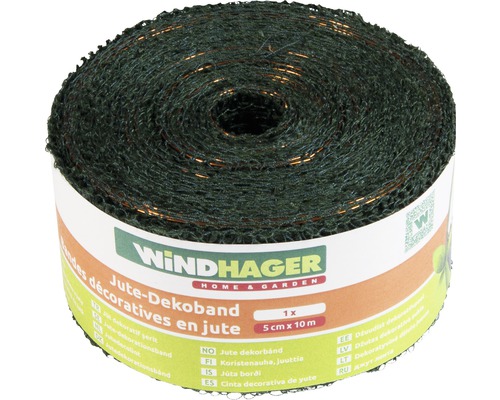 Rouleau de ruban décoratif en jute, 5 cm x 10 m