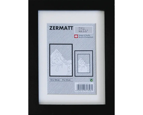 Bilderrahmen Holz Zermatt schwarz 13x18 cm-0