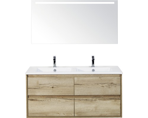 Ensemble de meubles de salle de bains Sanox Porto chêne 121x170 cm