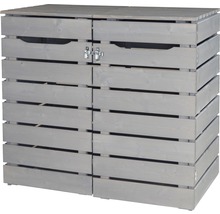 Mülltonnenbox Konsta Style Typ 545 doppelt 142 x 81 x 120 cm grau-thumb-1