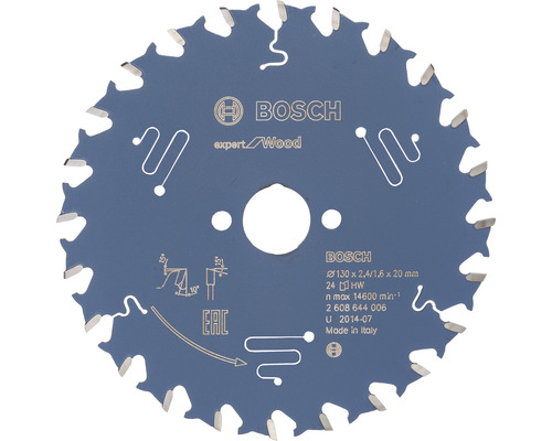 Bosch Lame de scie circulaire Expert for Wood Ø 130x20 mm Z 24 Lame de scie circulaire Bosch Expert Wood, diamètre 130 mm