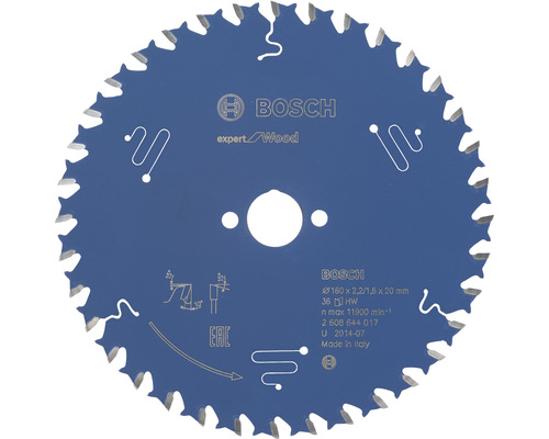Bosch Lame de scie circulaire Expert for Wood Ø 160x20 mm Z 36
