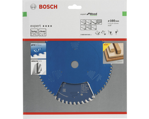 Lame de scie circulaire Bosch Expert Wood, diamètre 160 millimètres