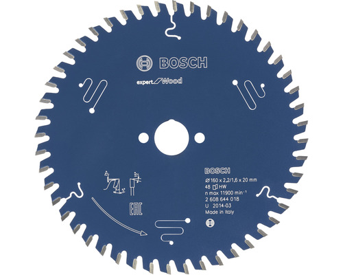 Bosch Kreissägeblatt Expert for Wood Ø 160x20 mm Z 48