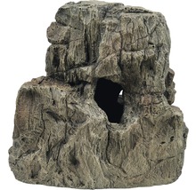 Élément décoratif aspect roche avec grotte pour aquariums