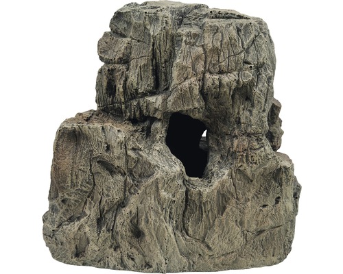 Élément décoratif aspect roche avec grotte pour aquariums