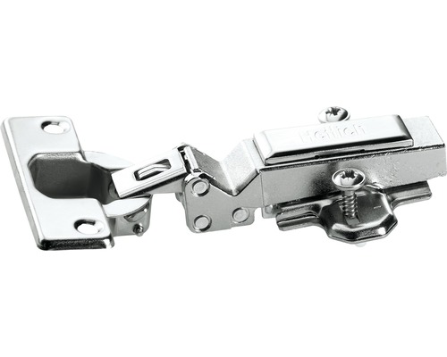 Einklips Topfscharnier Intermat W45 35 mm vernickelt für vorliegende Tür 2 Stück Charnière pour meuble Logo Hettich