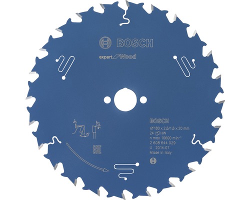 Bosch Lame de scie circulaire Expert for Wood Ø 180x20 mm Z 24