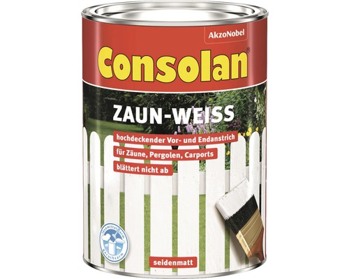 Consolan Zaun-weiss seidenmatt 2.5 Liter