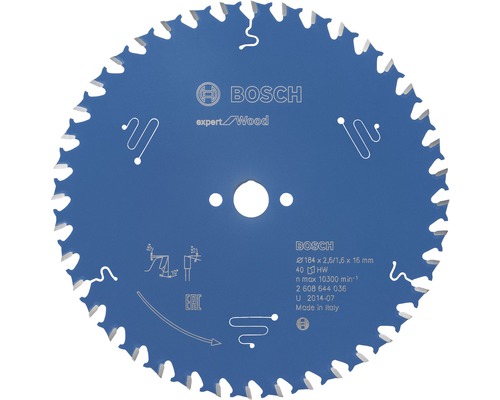 Bosch Lame de scie circulaire Expert for Wood Ø 184x16 mm Z 40