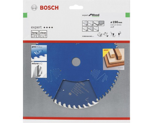 Bosch Kreissägeblatt Expert for Wood Ø 190x20 mm Z 48 - HORNBACH
