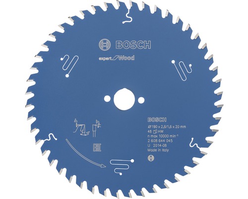 Bosch Lame de scie circulaire Expert for Wood Ø 190x20 mm Z 48