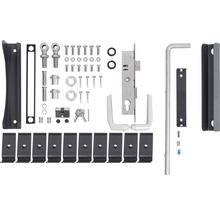 Kit d’accessoires pour portail à deux vantaux en grillage à barreaux 1400-2000 anthracite