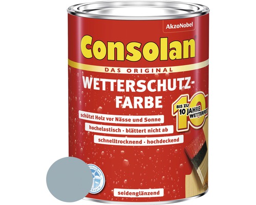 Consolan Wetterschutzfarbe silbergrau 2.5 Liter