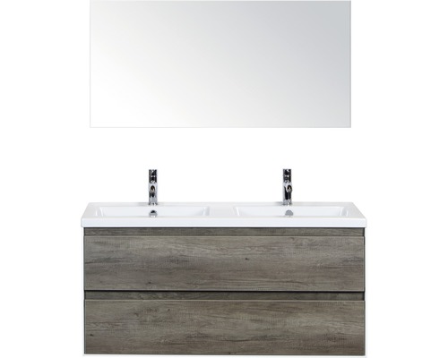 Ensemble de meubles de salle de bains Sanox Evora Nebraska oak avec miroir 120x170 cm