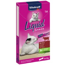 Vitakraft Liquid Snack boeuf pour chats, lot de 6
