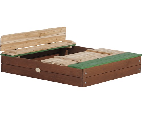 Bac à sable en bois avec banc et couvercle