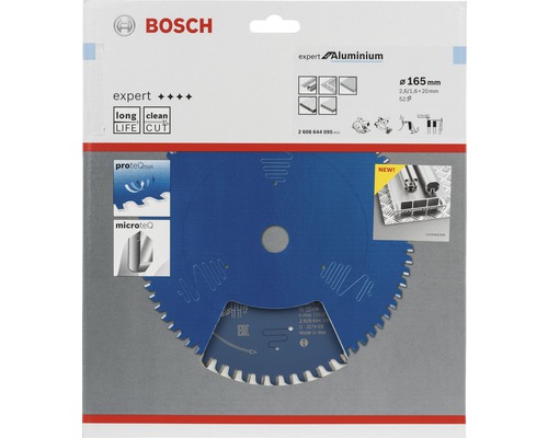Logo Bosch. Lame de scie circulaire Expert Aluminium d''un diamètre de 165 millimètres