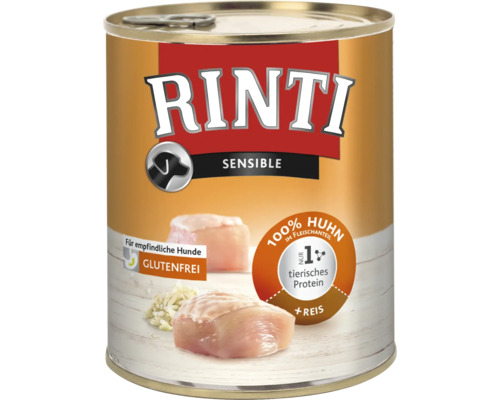 Nourriture pour chiens humide poulet et riz 800 g