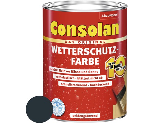 Consolan Wetterschutzfarbe anthrazitgrau 750 ml