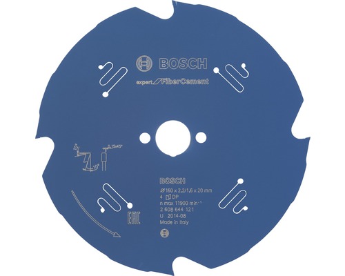 Bosch Kreissägeblatt Expert for Fiber Cement Ø160x2,2/1,6x20 mm Z4