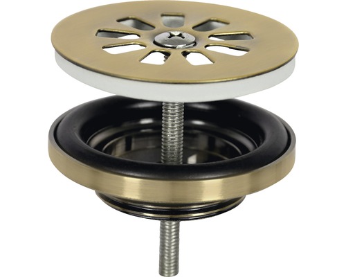 Ablaufgarnitur für Waschbecken mit Sieb