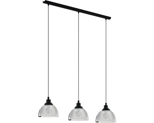 Dreiflammige Pendelleuchte mit Glasschirmen für den Innenbereich
