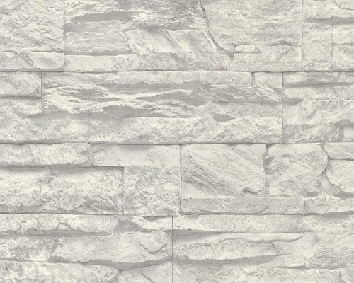 Papier peint intissé 7071-16 Wood`n Stone moellon gris Papier peint avec motif de pierre
