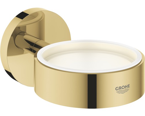Support GROHE Essentials pour verre, porte-savon et distributeur de savon cool sunrise poli 40369GL1