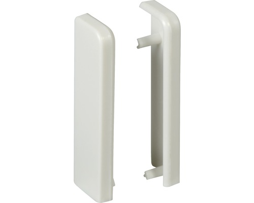 Embout FU62L blanc signalisation, lot de 2 unités Capuchons de poteau en plastique pour poteaux de clôture