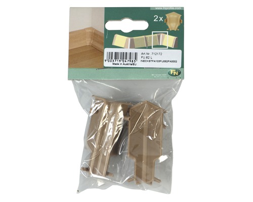 Sockelleisten Innenecken in Verpackung, zwei Stück