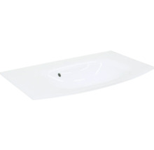 Meuble à vasque Fackelmann Lugano verre blanc galbé 80.5x46 cm