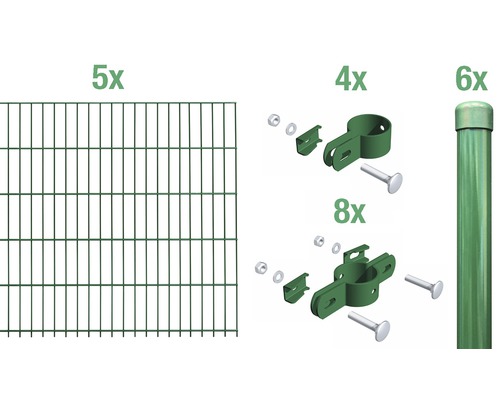 Kit d'extension de panneaux individuels Alberts 2 m hauteur 75 cm, Type 8/6/4, vert