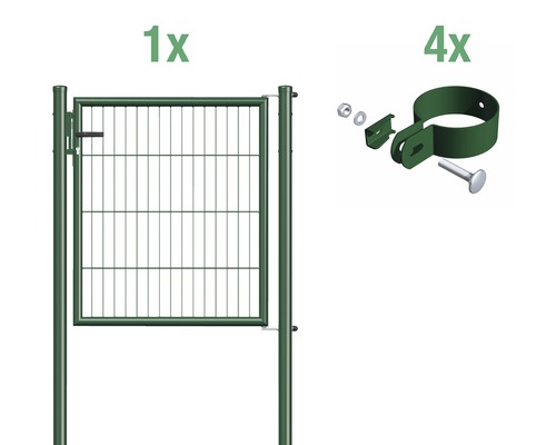 Kit de grillage rigide simple pour portail Alberts - portail à un vantail | 750 x 1000 mm | vert