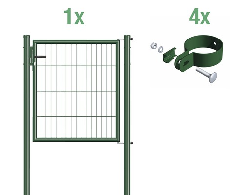Stabgitter-Einzeltor ALBERTS 100 x 125 cm grün