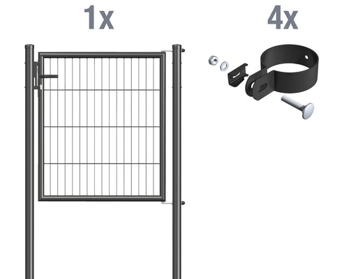 Kit de grillage rigide simle pour portail Alberts - portail à un vantail | 750 x 1000 mm | anthracite