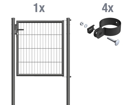 Kit de grillage rigide simle pour portail Alberts - portail à un vantail | 1000 x 1000 mm | anthracite