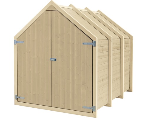 Abri de jardin en bois avec double porte