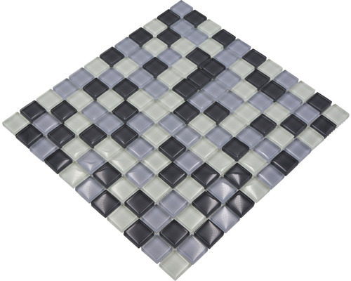 Mosaïque en verre avec éléments carrés