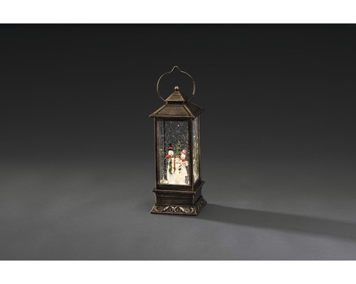 Lanterne à boule à neige décorative avec motif bonhomme de neige pour la période de Noël