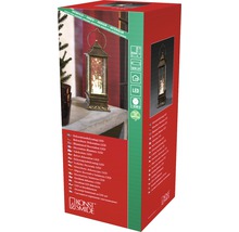 Emballage d''une lanterne boule à neige LED avec motif bonhomme de neige