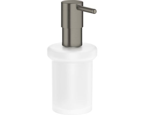 Distributeur de savon de rechange GROHE Essentials hard graphite brossé 40394AL1 Distributeur de savon en verre avec pompe en métal