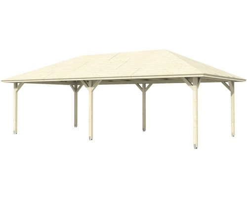 Pavillon de jardin en bois avec toit rectangulaire