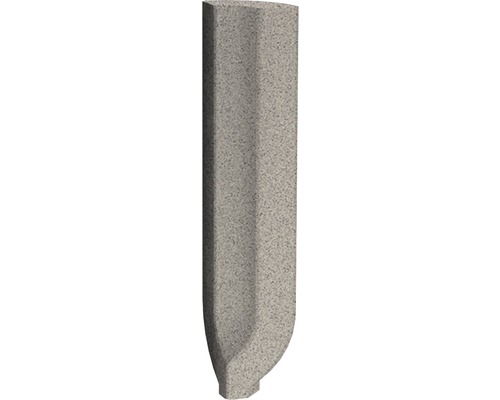 Moulure creuse d'angle intérieur en grès cérame fin Nevada gris disparate 9x2,3 cm
